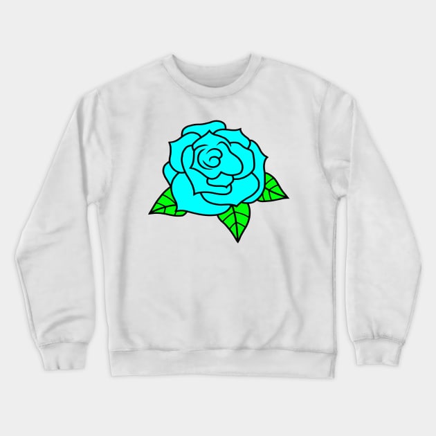 Light Blue Roses Crewneck Sweatshirt by HeavenlyTrashy